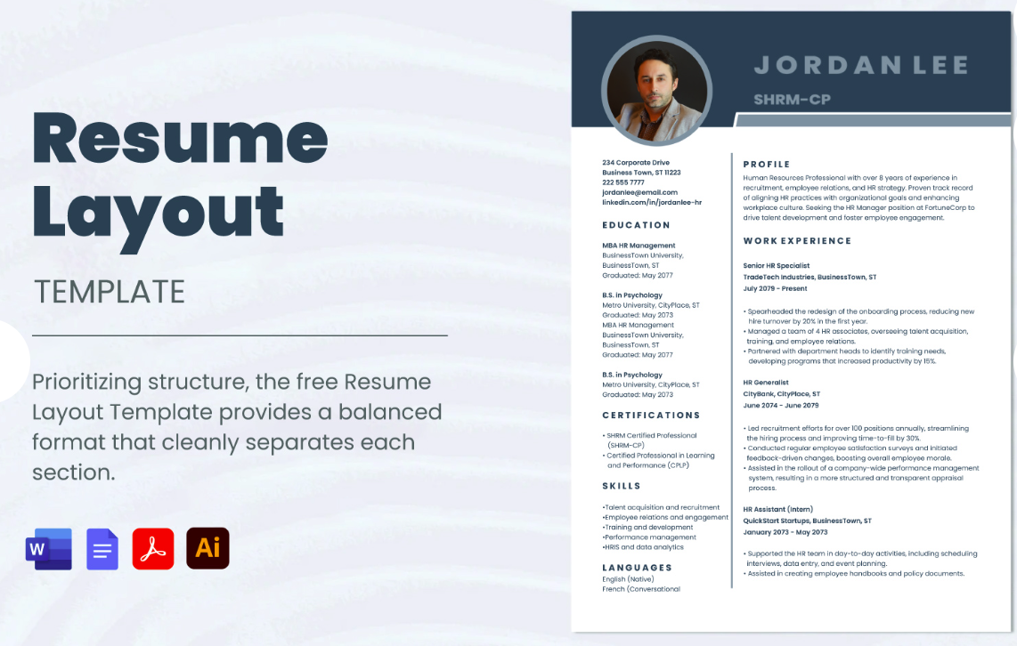Professional Resume Layout